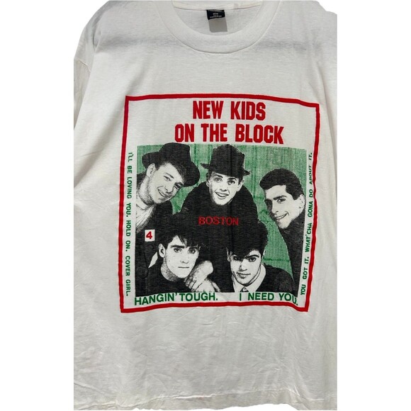 New Kids On The Block Boston Band Concert T-Shirt VTG 80’s 90’s Jetta Sz L READ - Picture 3 of 13